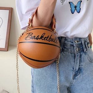 Basketball Shaped Satchel Bag
